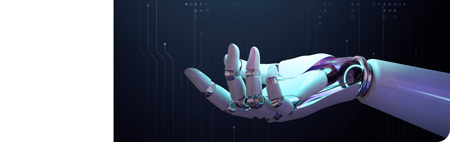 PAIRC Contact page banner showing futuristic robotic hand extended in a gesture of connection